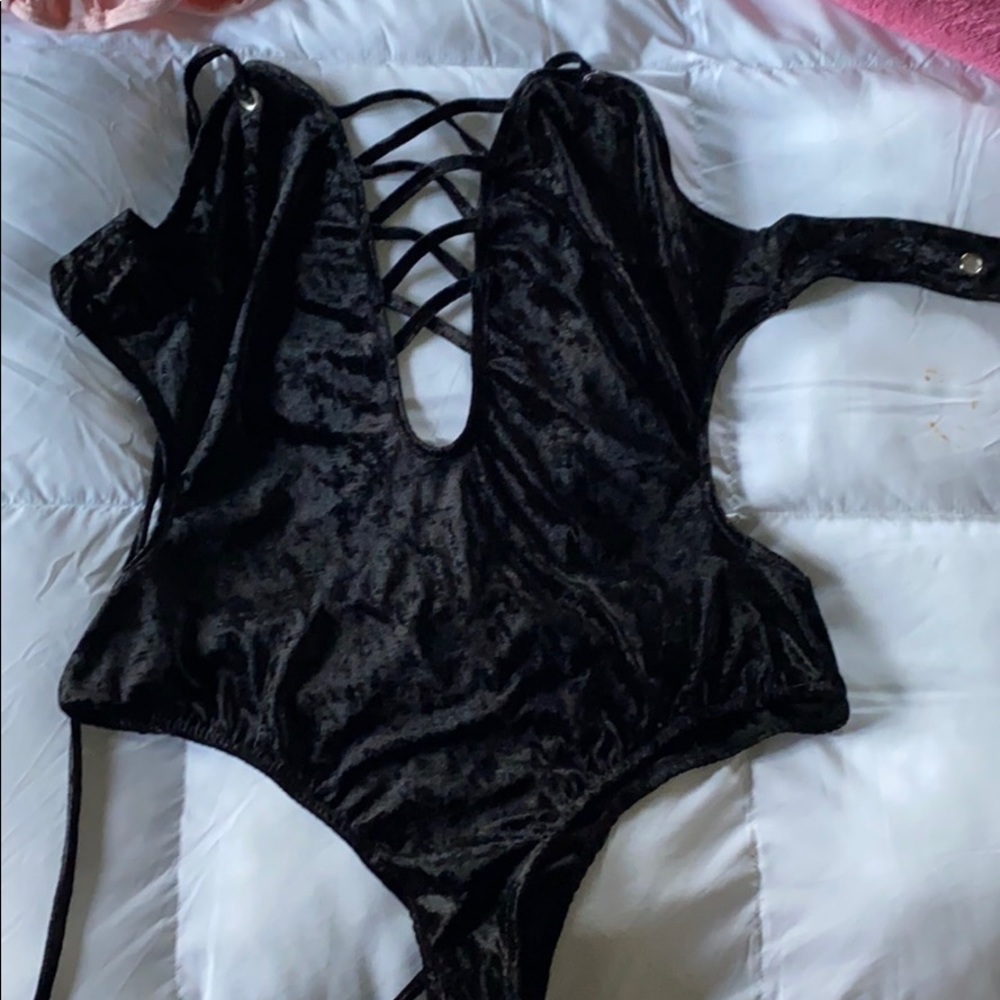 Velvet body suit